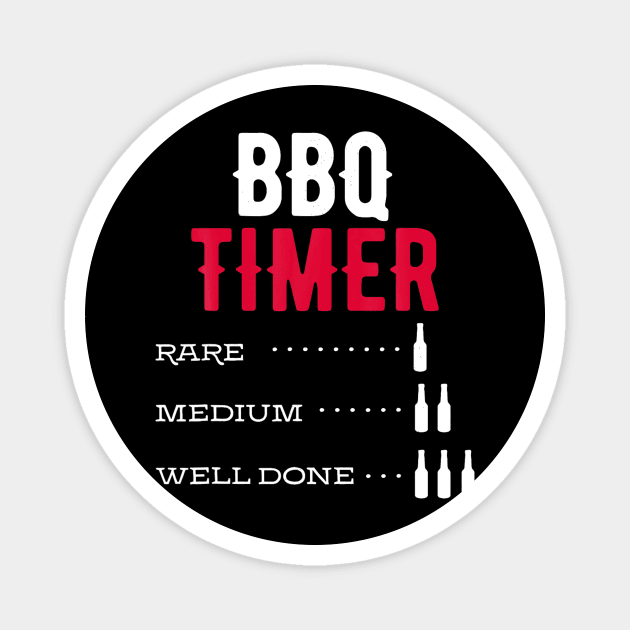 BBQ Imer Rare Medium Well Done Beer Steak Lover Cook Chef Magnet by Danielss